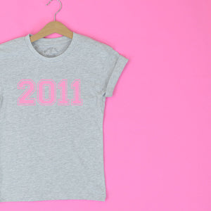 Birth Year College Print ADULT T-Shirt